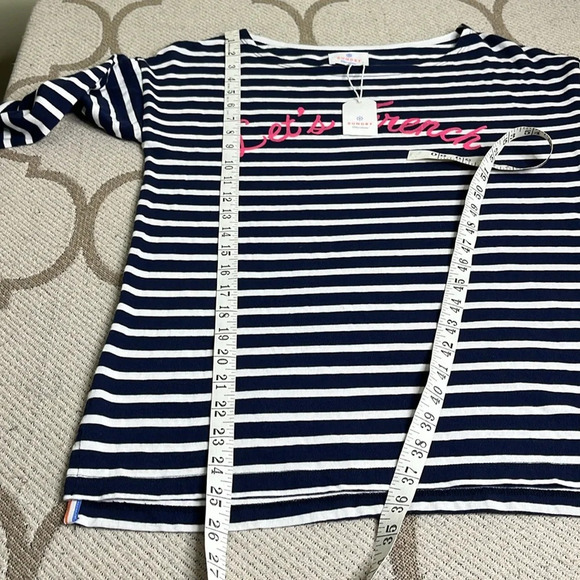 Sundry Maritime ‘Let’s French’ stripes 3/4 sleeve top - Picture 12 of 17
